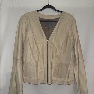 Classiques Entier Beige Leather Jacket